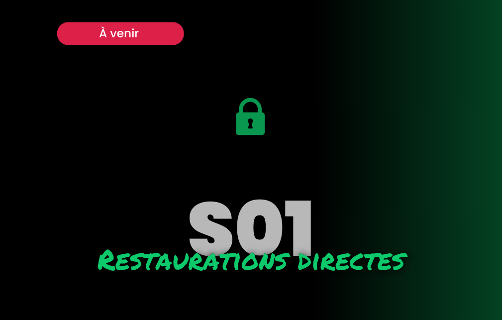 Charger la vidéo: Restaurations directes - Saison 1