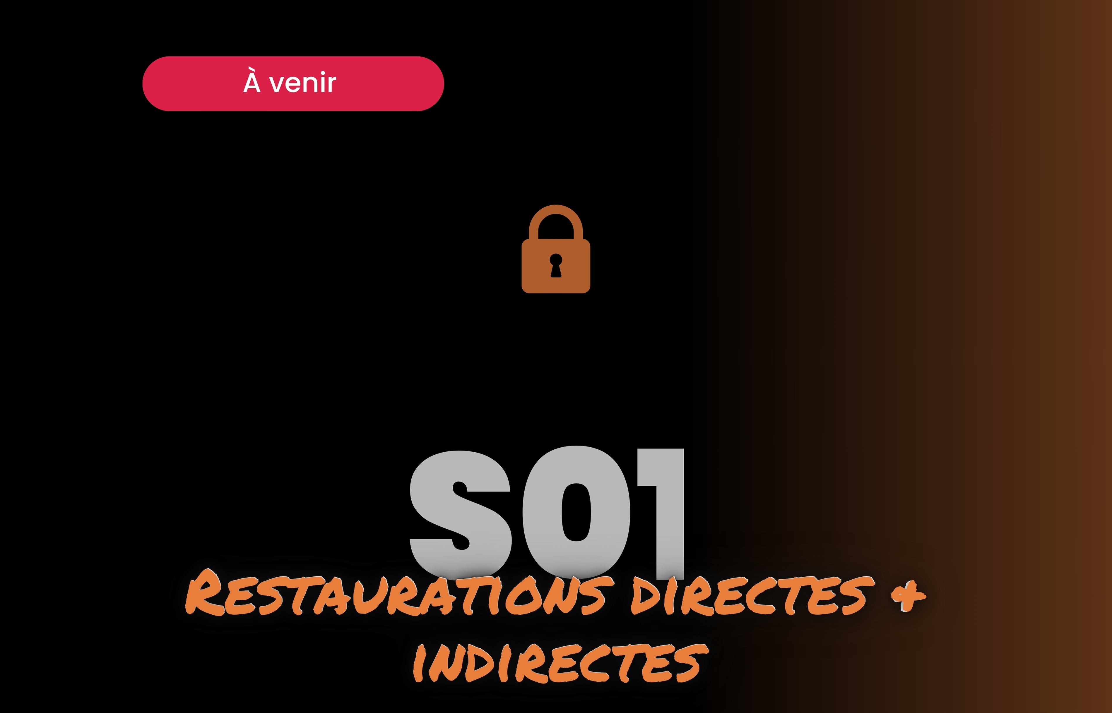 Charger la vidéo: Restaurations directes & indirectes - Saison 1