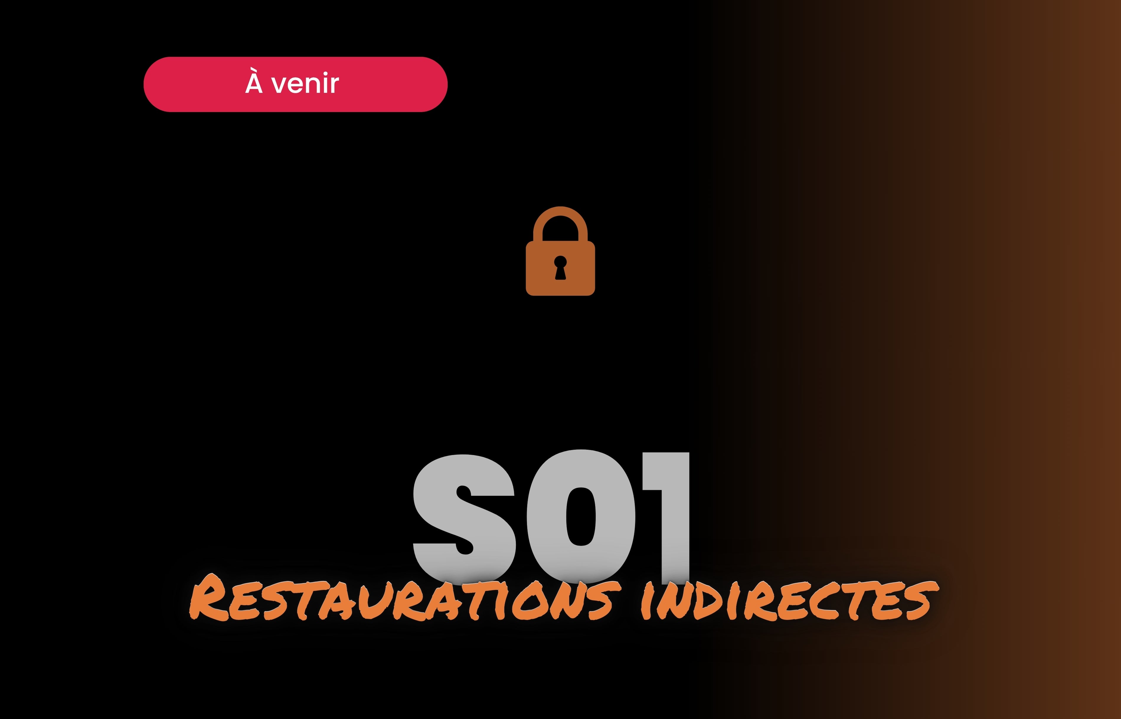 Charger la vidéo: Restaurations indirectes - Saison 1