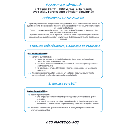 Implantologie et chirurgie pré-implantaire - Saison 1